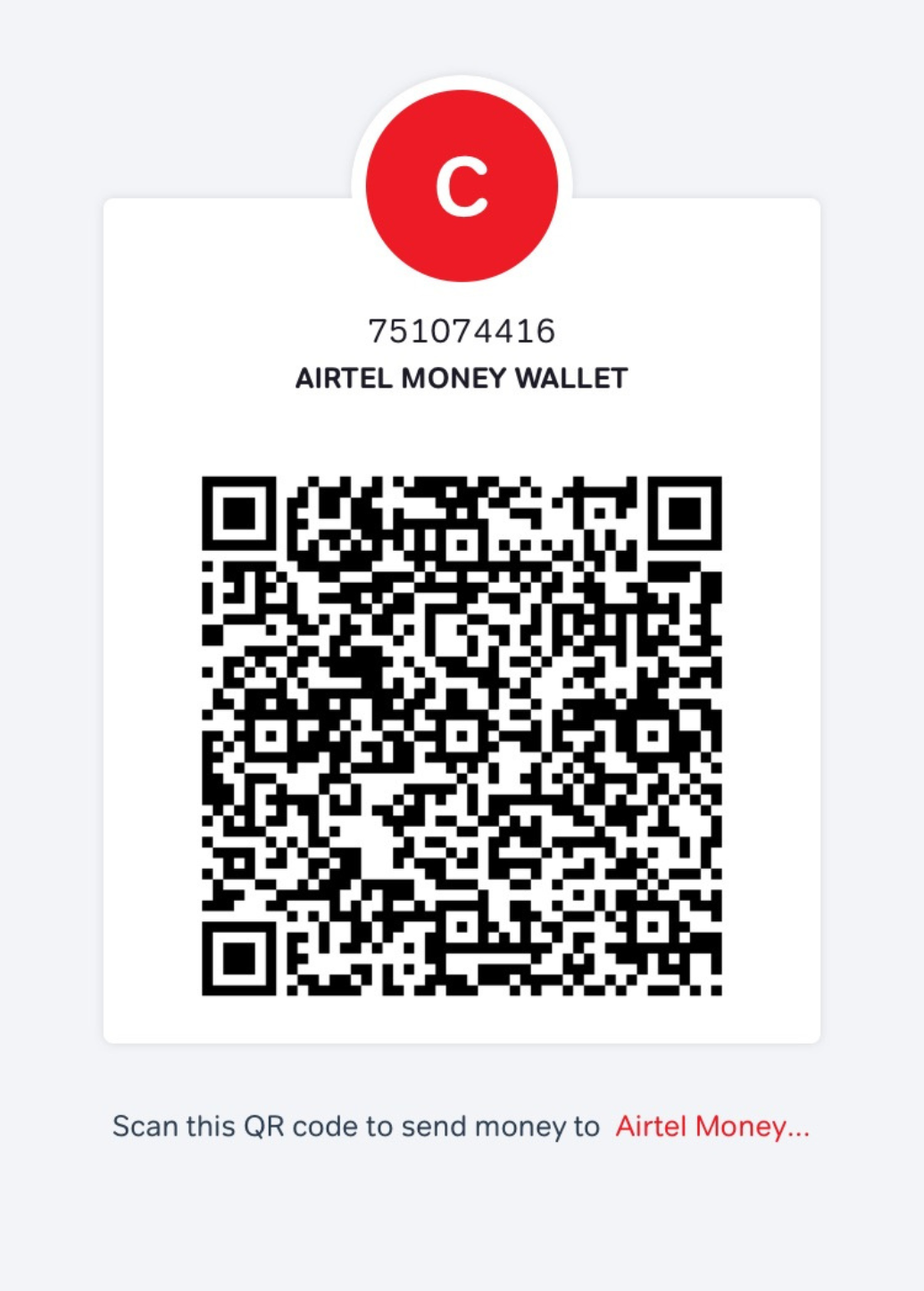 Airtel Money QR Code GatangaORG